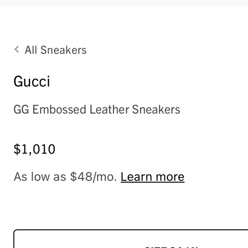 Gucci GG Embossed Leather Sneakers - Picture 2 of 8